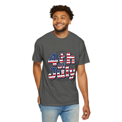 4th of July T-Shirt — American Flag Retro Graphic
