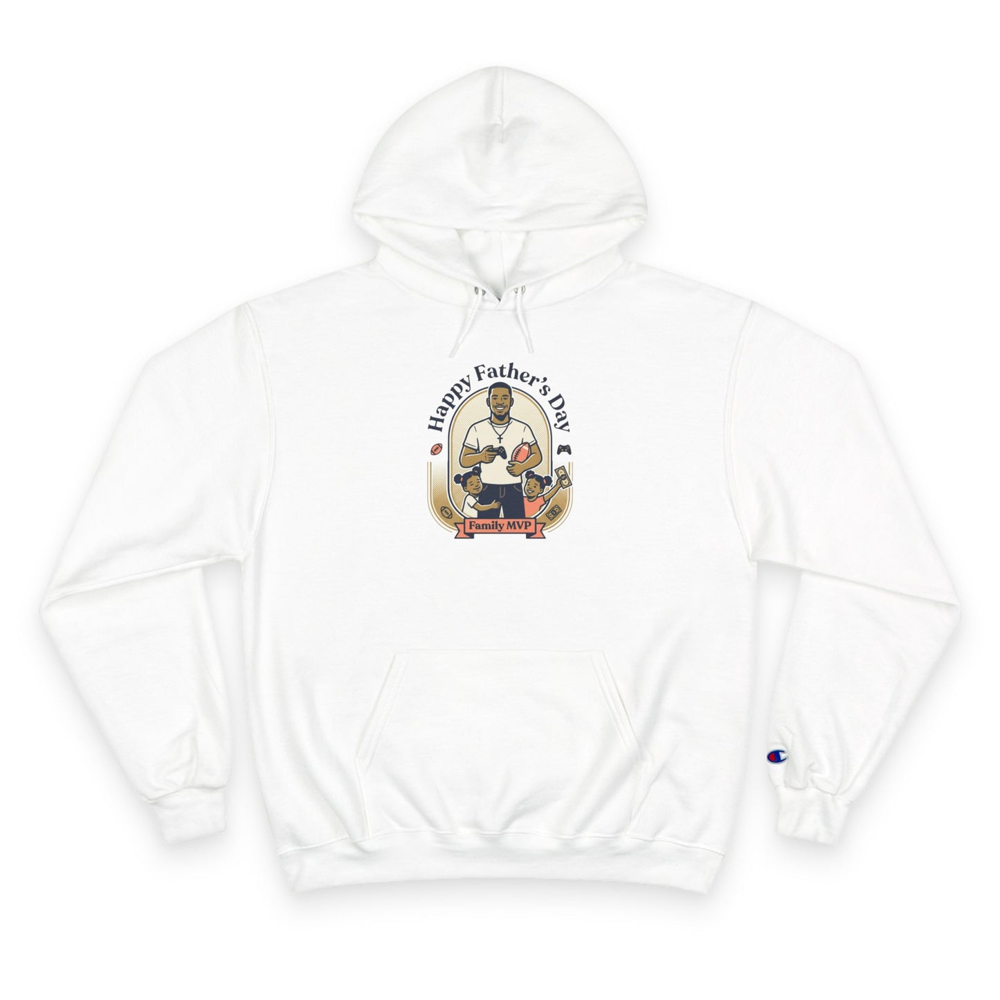 Father’s Day Champion Hoodie — “Happy Father’s Day” Retro Dad Graphic