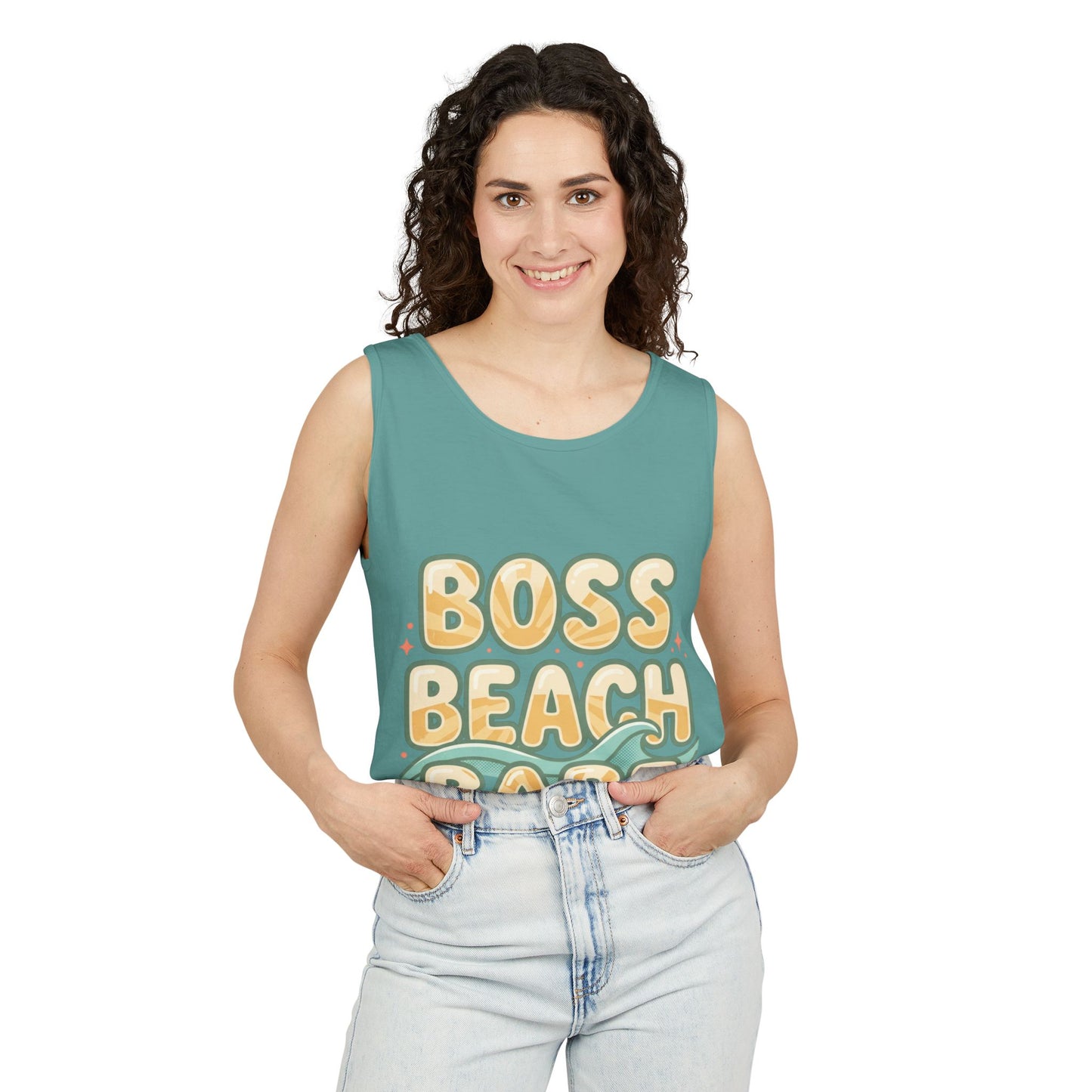 Boss Beach Babe Tank Top — Retro Beach Vibes Graphic Tank