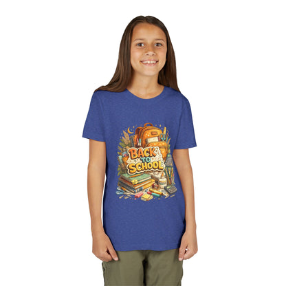 Youth Back to School Graphic Tee — 'Back to School' Backpack & Supplies Design
