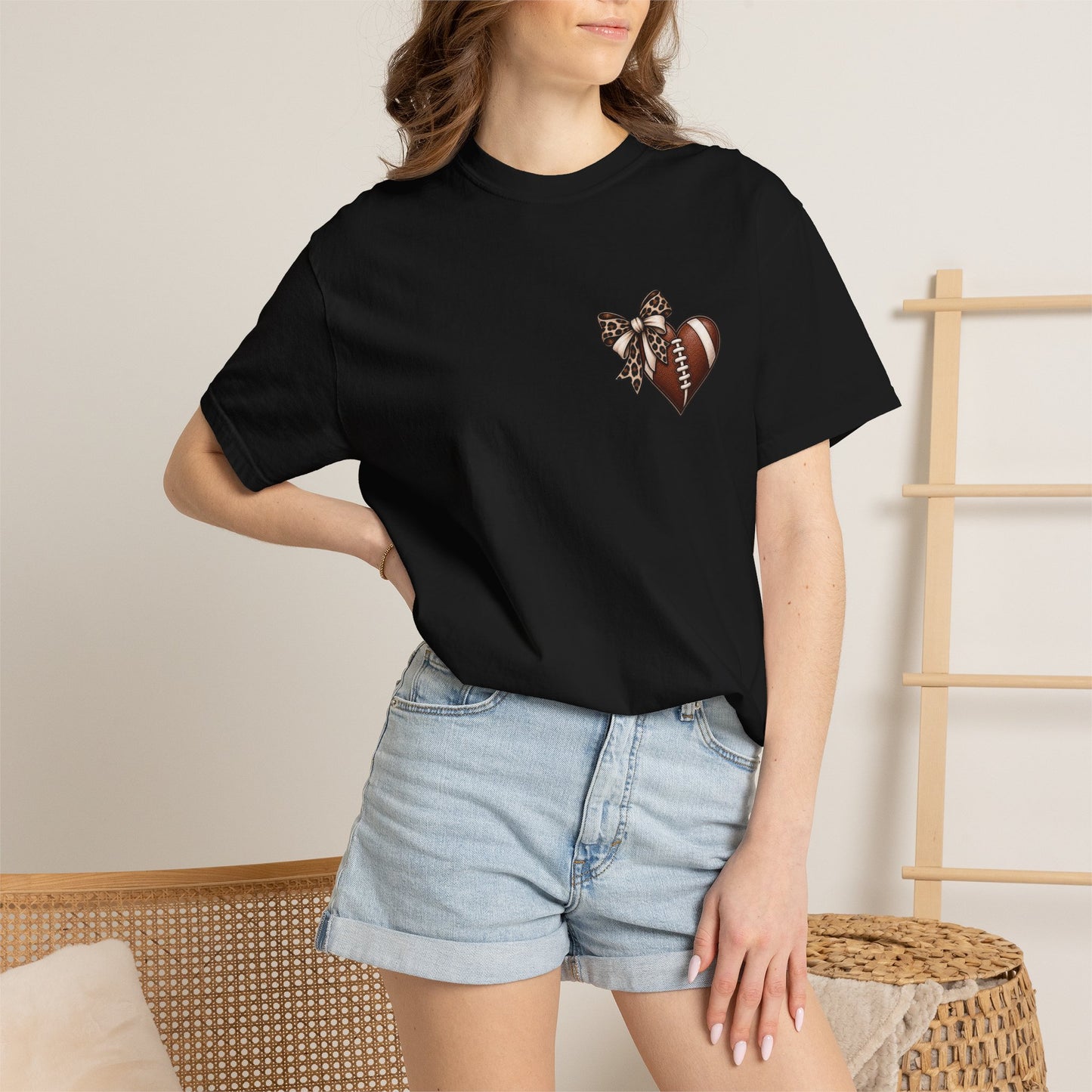 Game Day Leopard Heart T-Shirt