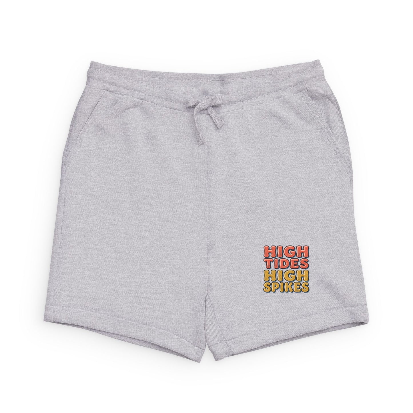 Sponge Fleece Sweatshort — "High Tides High Spikes" Beach Vibes Athletic Shorts