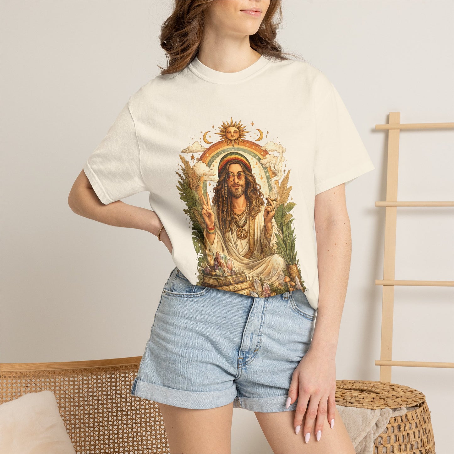 Spiritual Jesus Retro Graphic T-Shirt