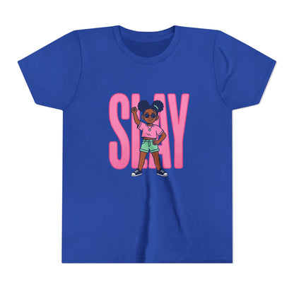 Youth Tee — 'STAY' Girl Graphic Kids T‑Shirt