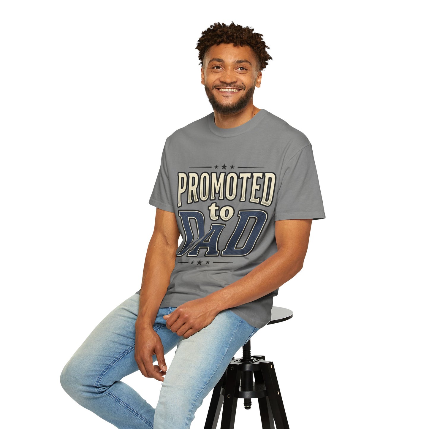 Promoted to Dad T-Shirt — New Dad Announcement Tee