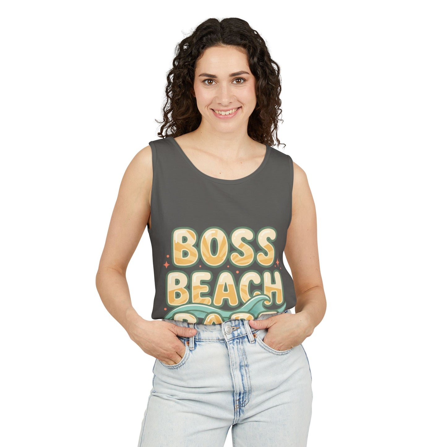 Boss Beach Babe Tank Top — Retro Beach Vibes Graphic Tank