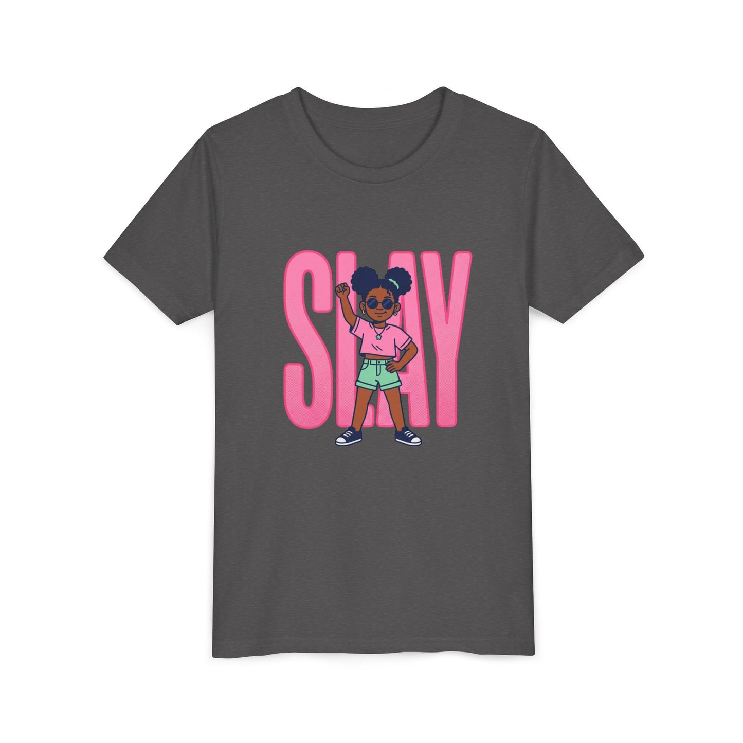 Youth Tee — 'STAY' Girl Graphic Kids T‑Shirt