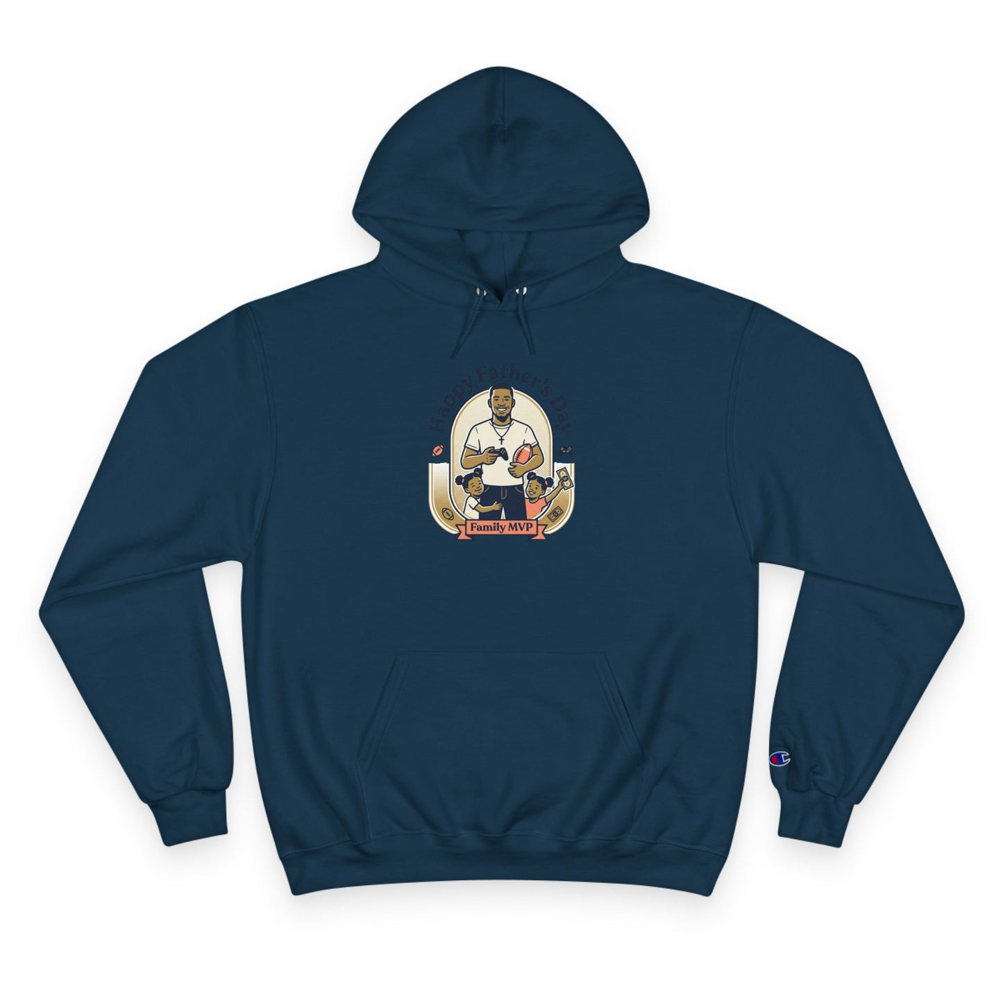 Father’s Day Champion Hoodie — “Happy Father’s Day” Retro Dad Graphic