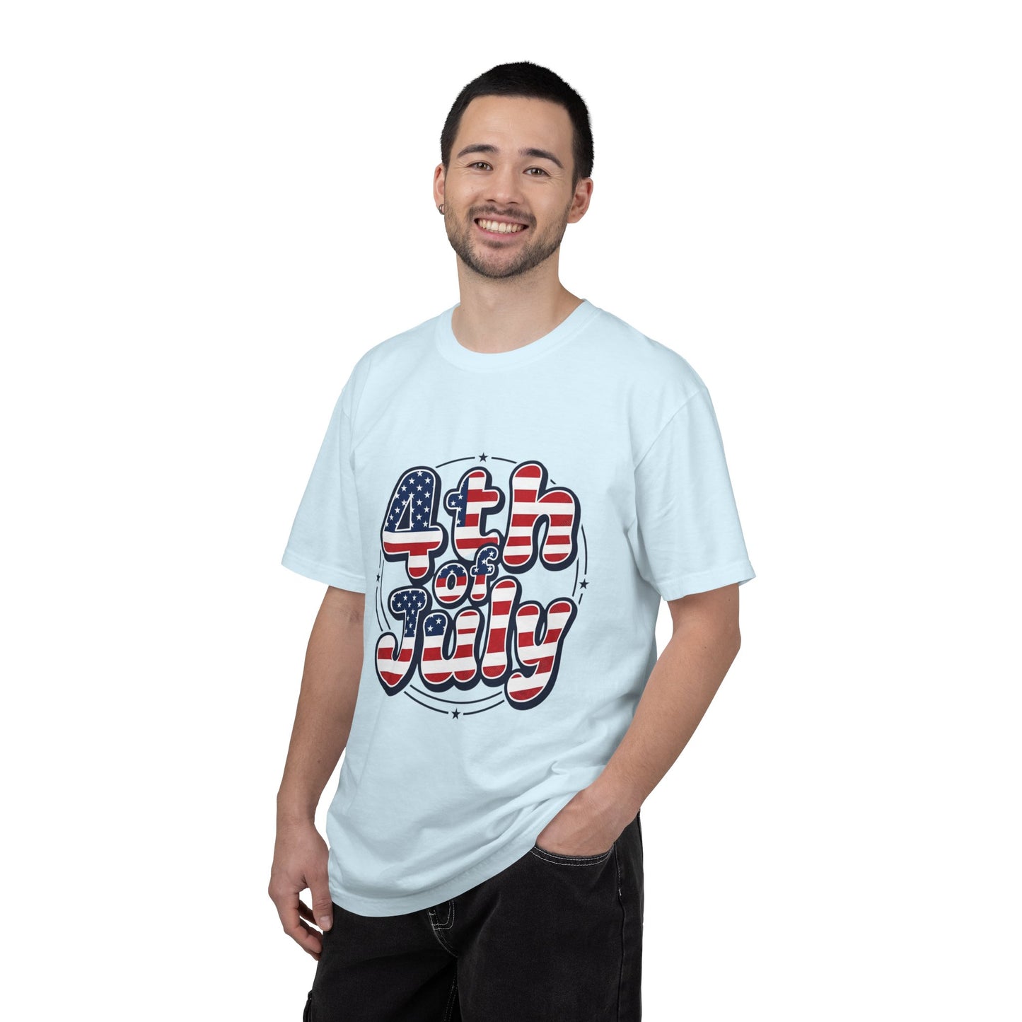 4th of July T-Shirt — American Flag Retro Graphic