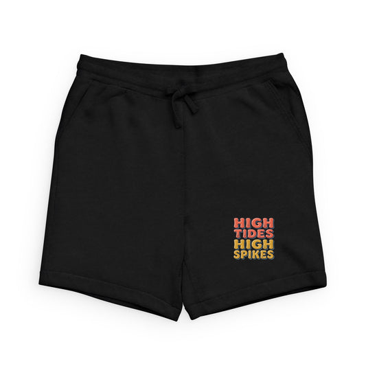 Sponge Fleece Sweatshort — "High Tides High Spikes" Beach Vibes Athletic Shorts