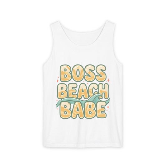 Boss Beach Babe Tank Top — Retro Beach Vibes Graphic Tank