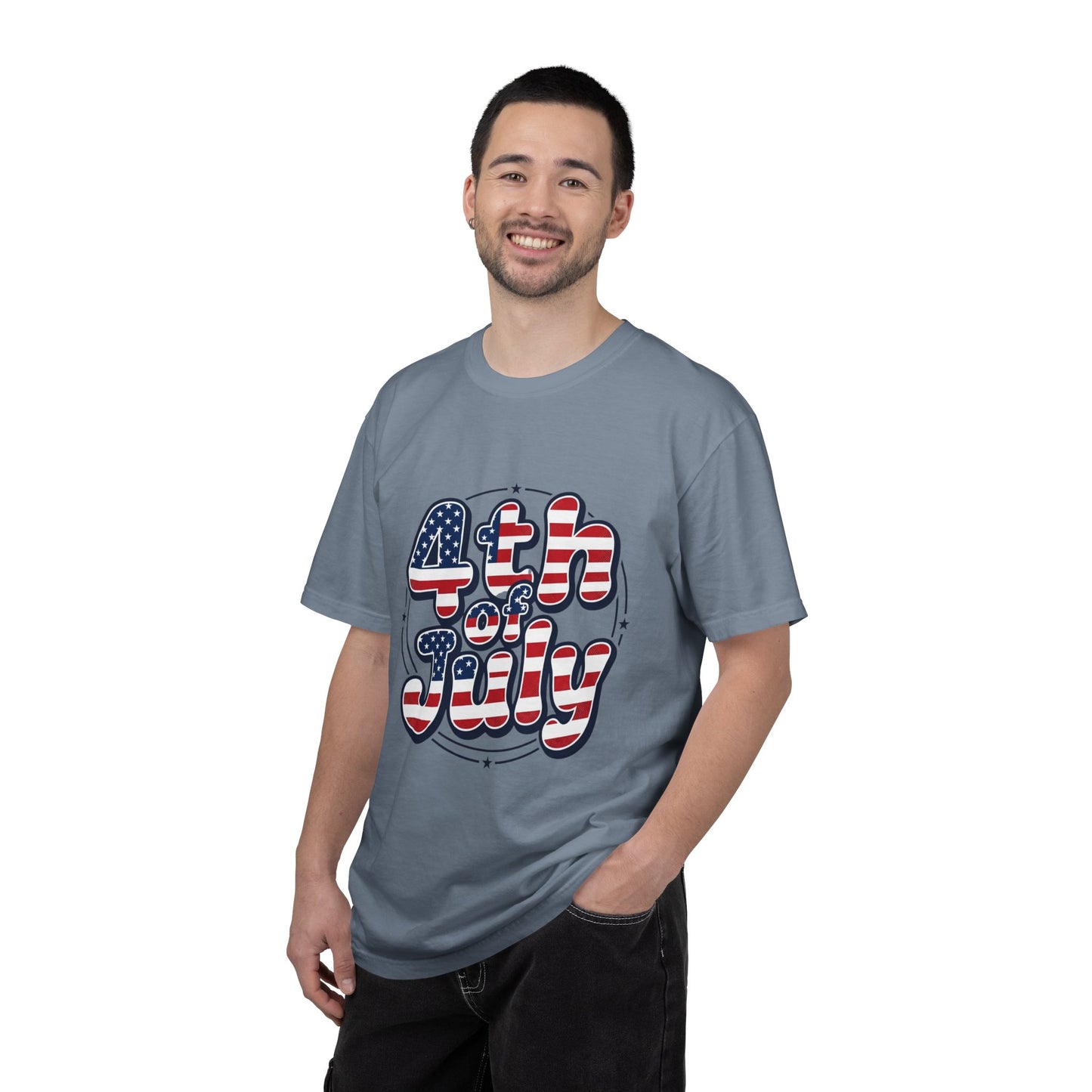 4th of July T-Shirt — American Flag Retro Graphic