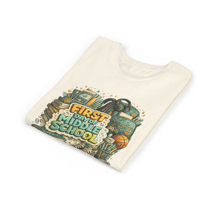 Youth Tee — "First Day of Middle School" Back-to-School Graphic Shirt