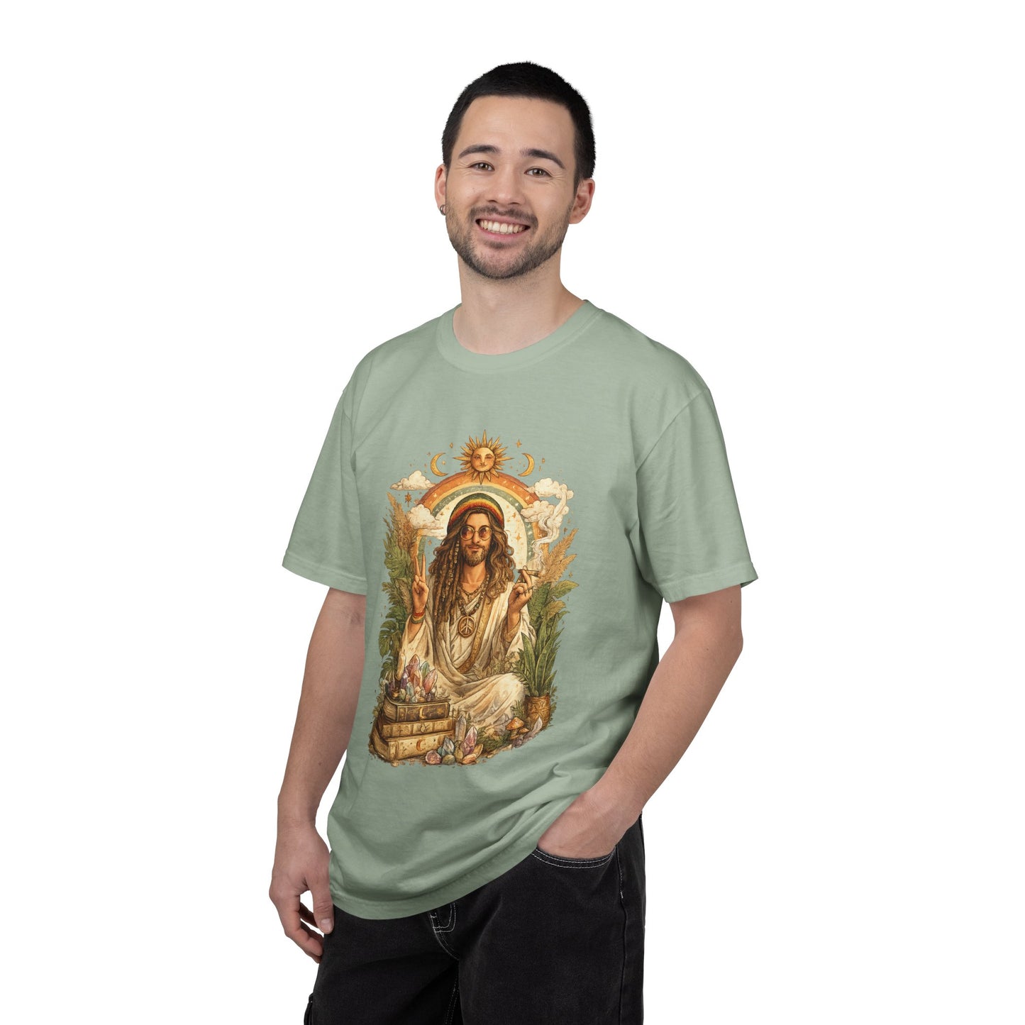 Spiritual Jesus Retro Graphic T-Shirt