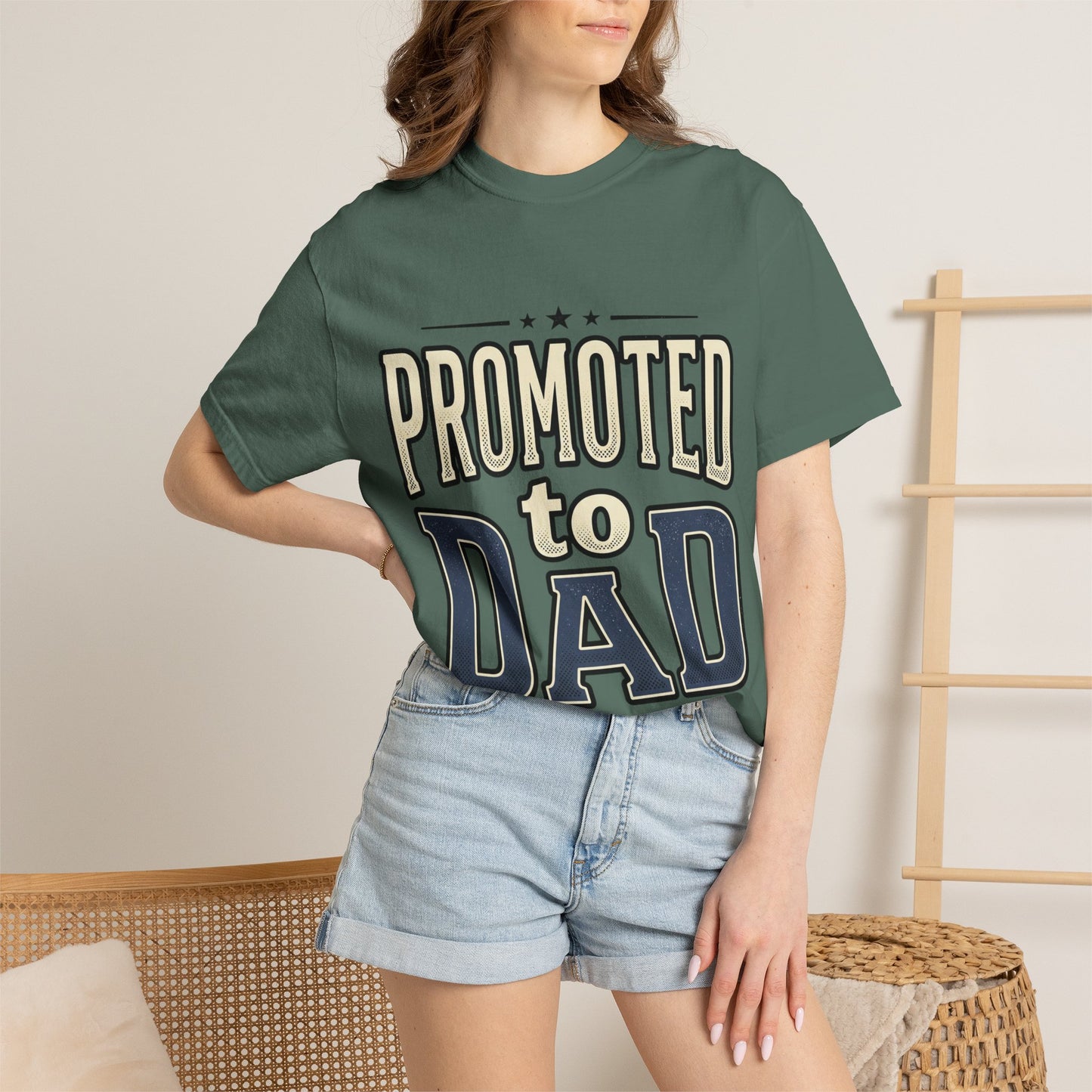 Promoted to Dad T-Shirt — New Dad Announcement Tee