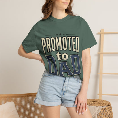 Promoted to Dad T-Shirt — New Dad Announcement Tee