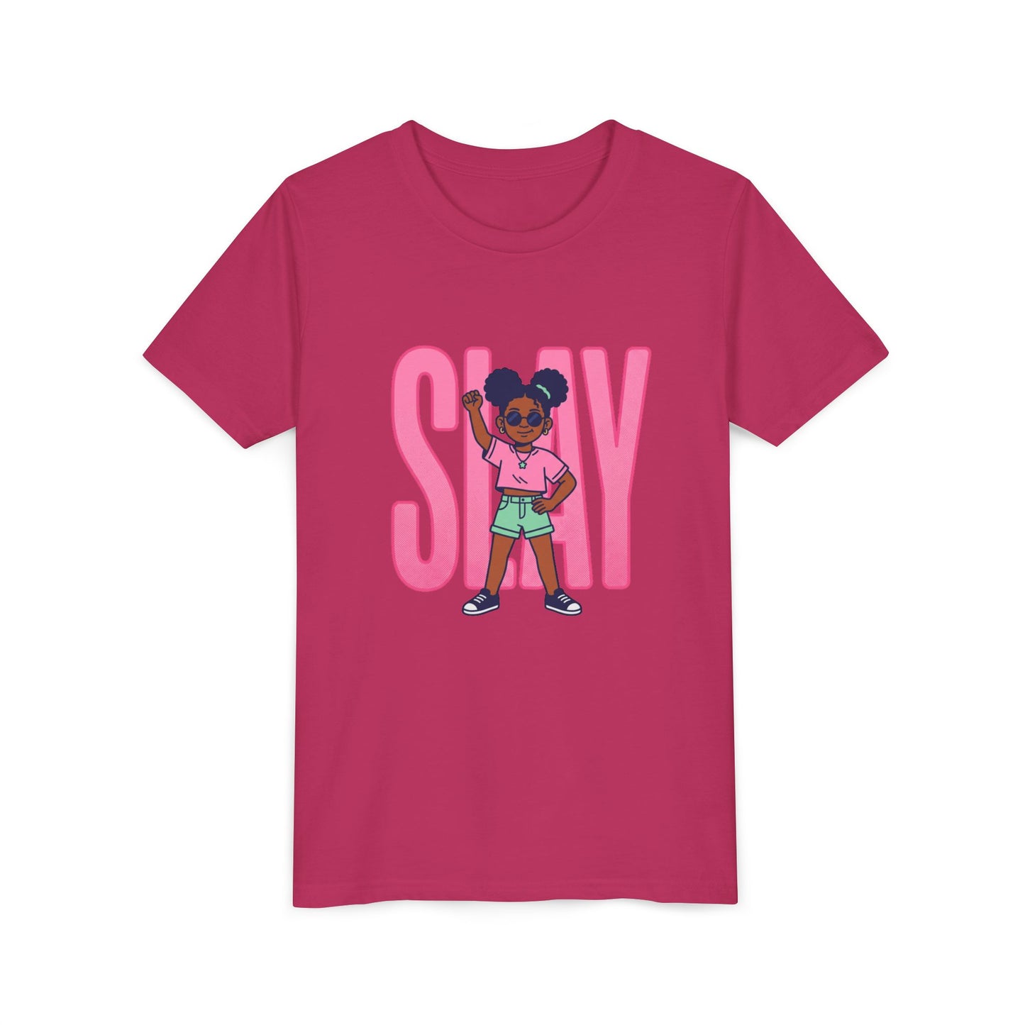 Youth Tee — 'STAY' Girl Graphic Kids T‑Shirt