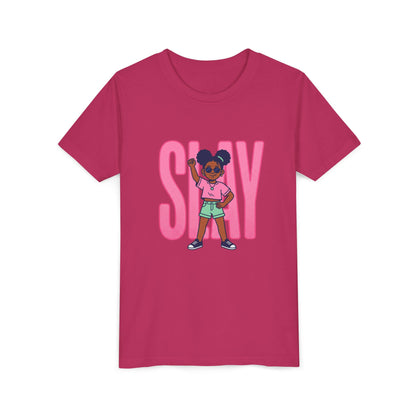 Youth Tee — 'STAY' Girl Graphic Kids T‑Shirt