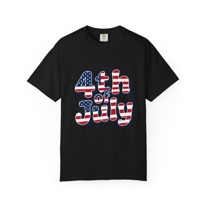 4th of July T-Shirt — American Flag Retro Graphic