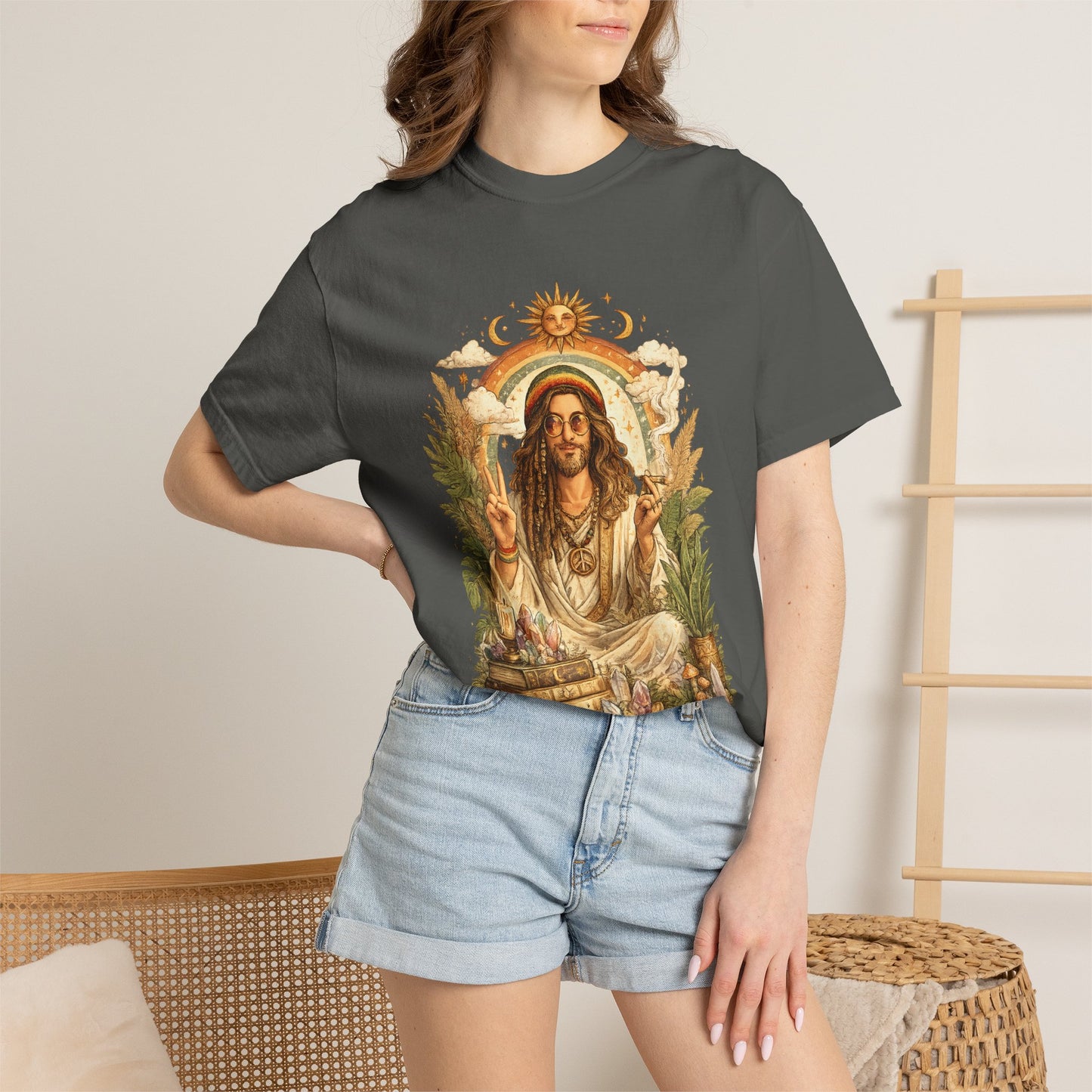Spiritual Jesus Retro Graphic T-Shirt