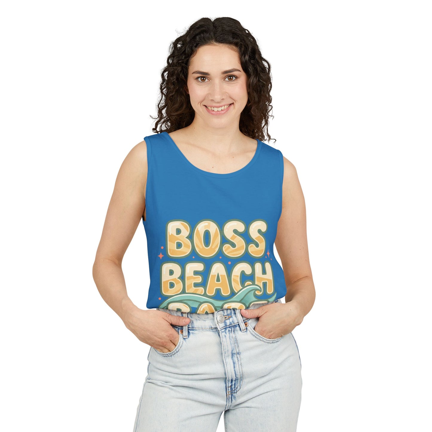 Boss Beach Babe Tank Top — Retro Beach Vibes Graphic Tank