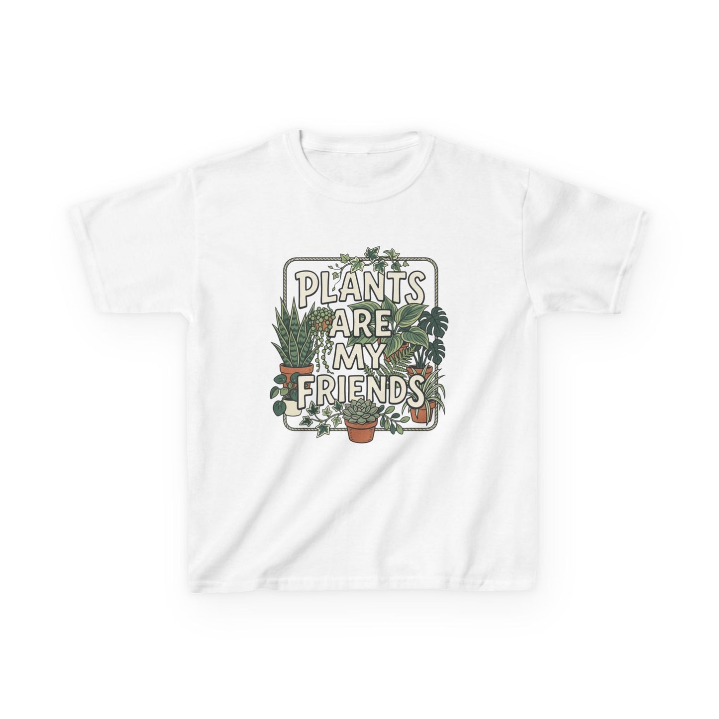 Kids 'Plants Are My Friends' Graphic Tee - Cute Plant Lover Shirt