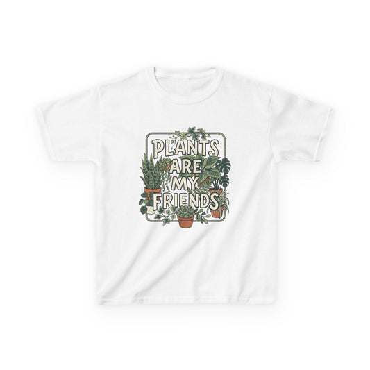 Kids 'Plants Are My Friends' Graphic Tee - Cute Plant Lover Shirt