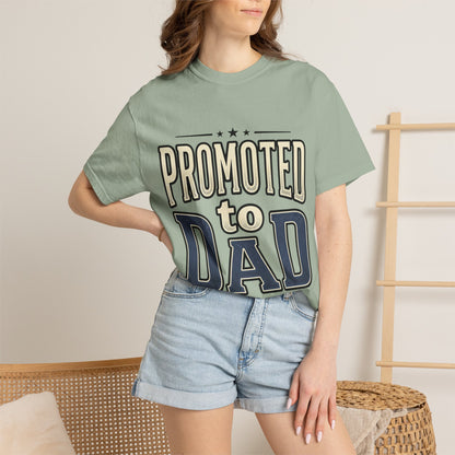 Promoted to Dad T-Shirt — New Dad Announcement Tee