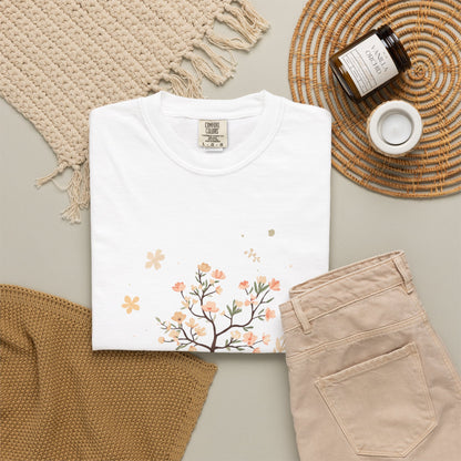 Floral Tree Tee — "Planting Seeds, Growing Hearts" Graphic T-Shirt