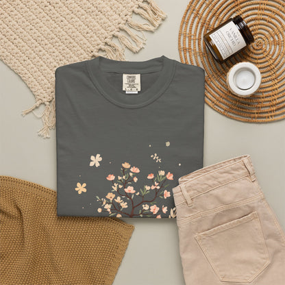 Floral Tree Tee — "Planting Seeds, Growing Hearts" Graphic T-Shirt