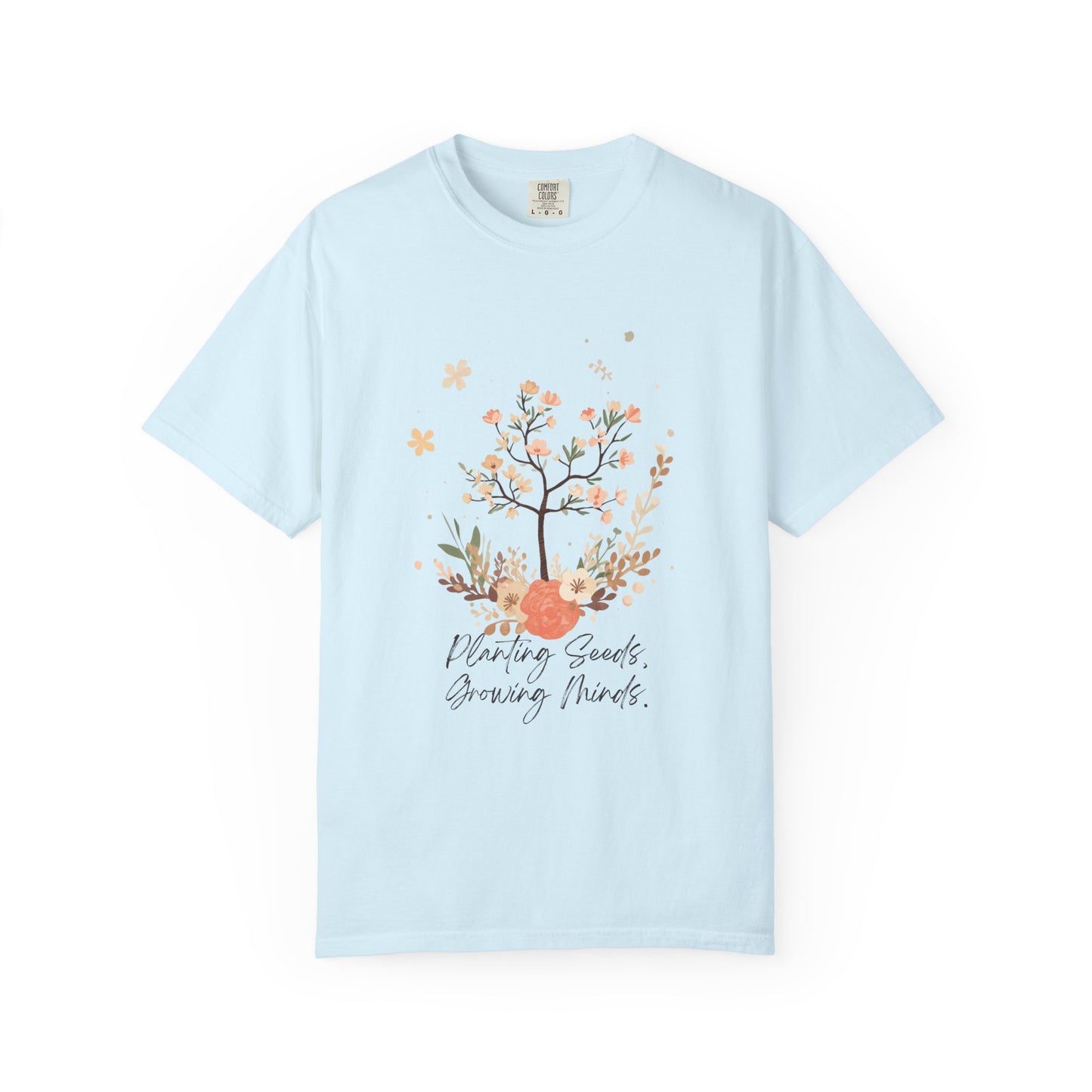Floral Tree Tee — "Planting Seeds, Growing Hearts" Graphic T-Shirt