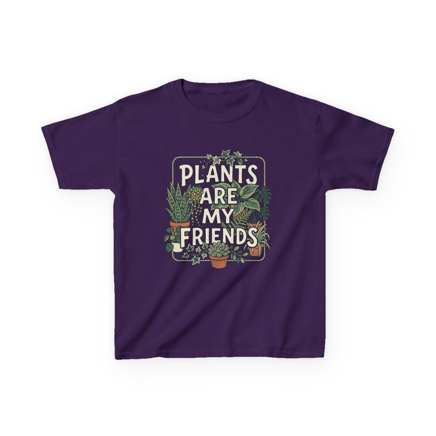 Kids 'Plants Are My Friends' Graphic Tee - Cute Plant Lover Shirt