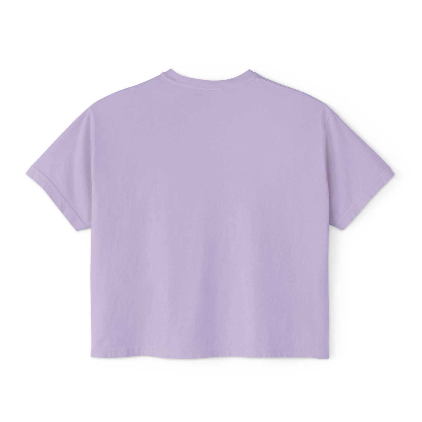Boxy Tee — Minimal "Hold on to me: overthink less" Women's Cropped T-Shirt