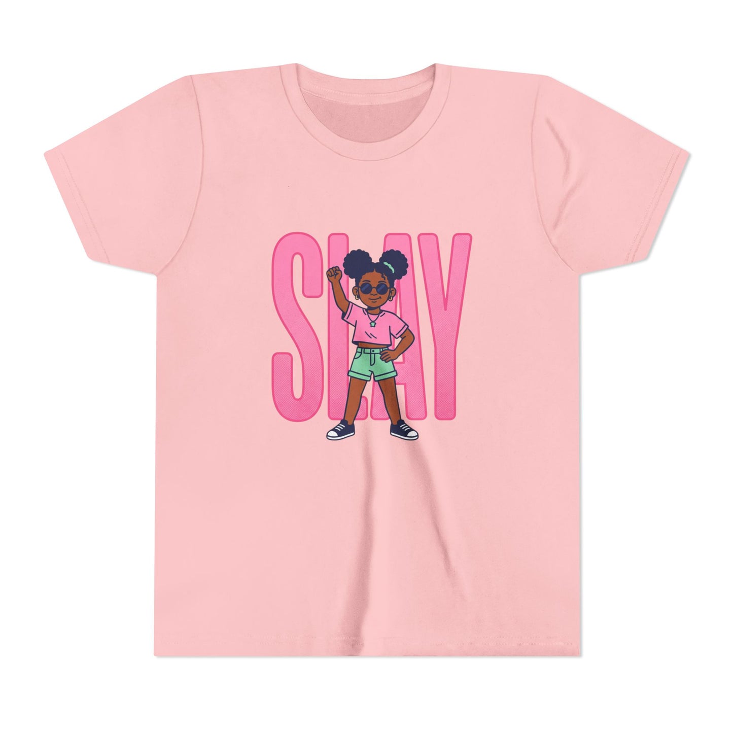 Youth Tee — 'STAY' Girl Graphic Kids T‑Shirt