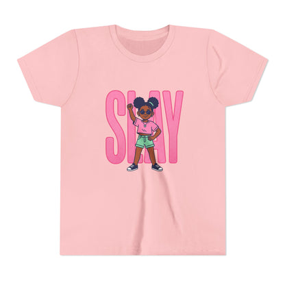 Youth Tee — 'STAY' Girl Graphic Kids T‑Shirt