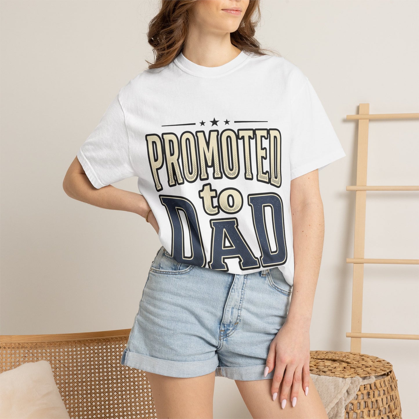 Promoted to Dad T-Shirt — New Dad Announcement Tee