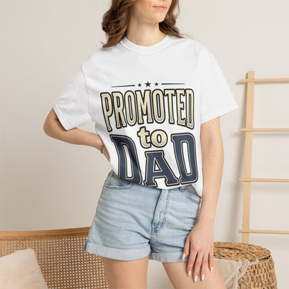 Promoted to Dad T-Shirt — New Dad Announcement Tee