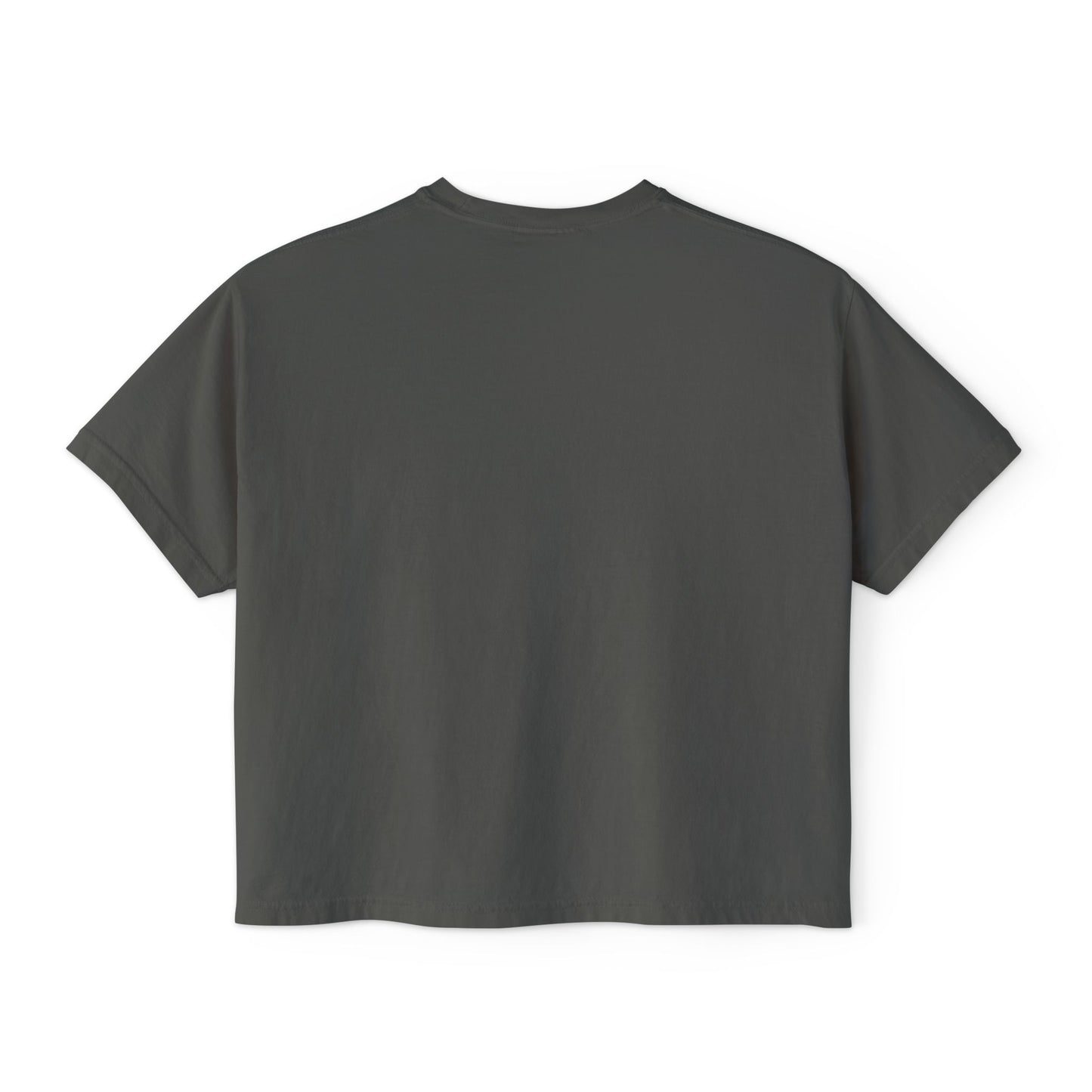 Boxy Tee — Minimal "Hold on to me: overthink less" Women's Cropped T-Shirt