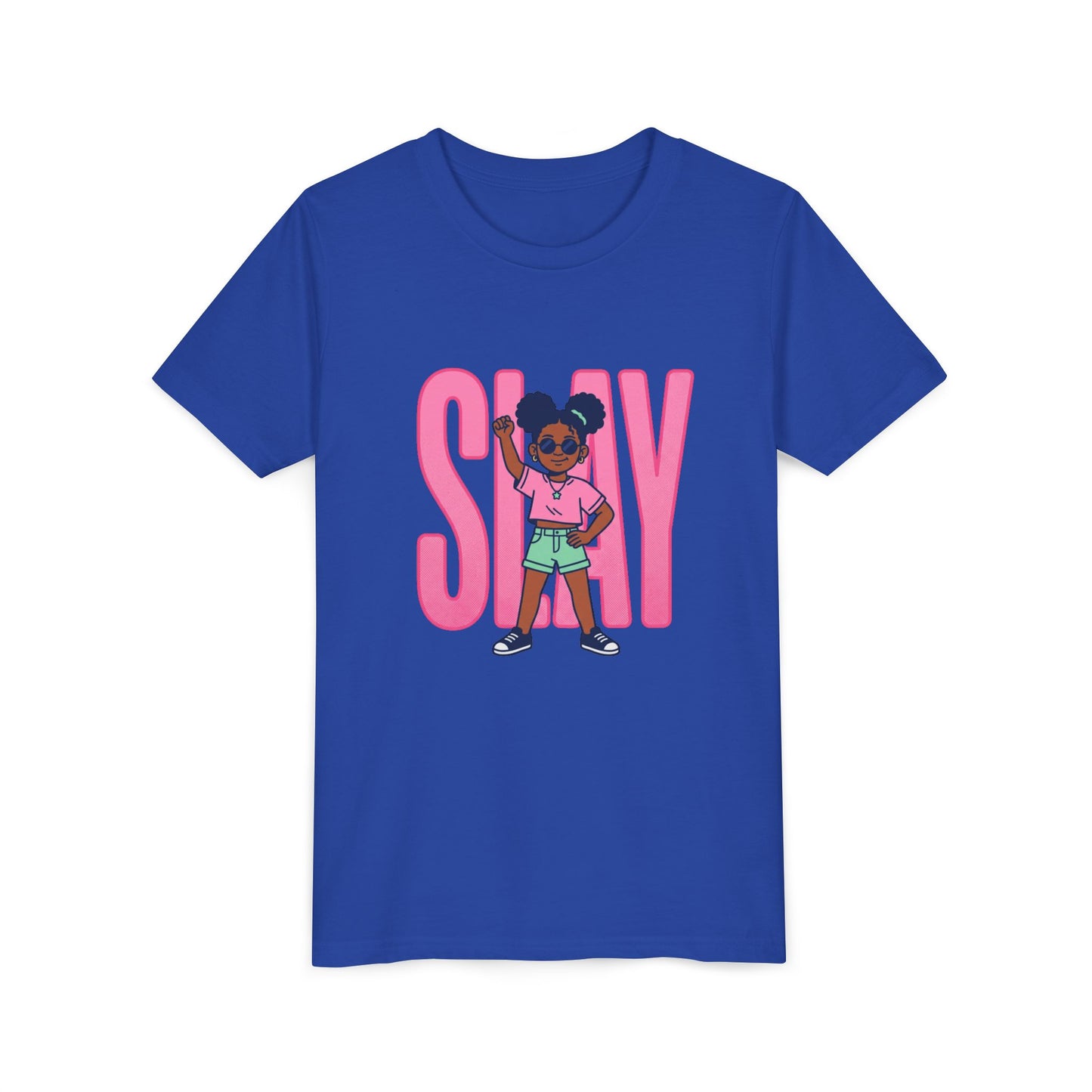 Youth Tee — 'STAY' Girl Graphic Kids T‑Shirt