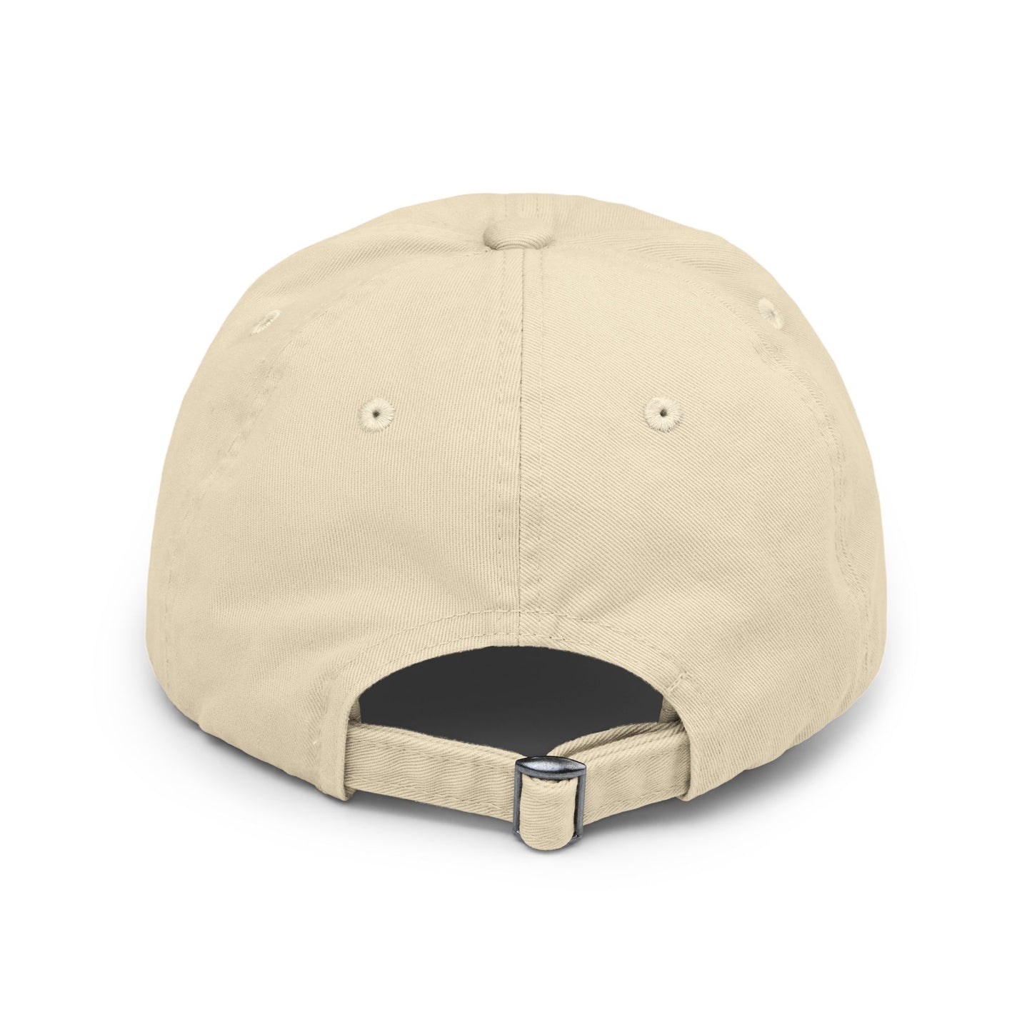 Distressed Baseball Cap — "Overstimulated" Minimal Script