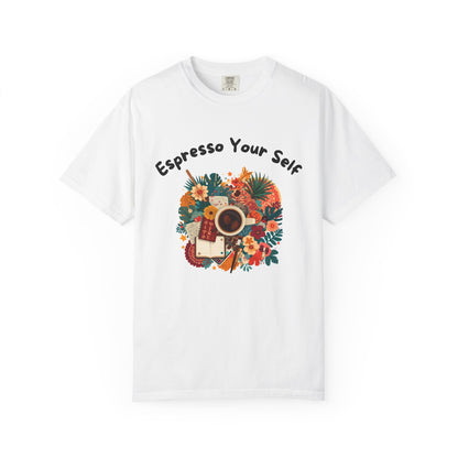 Espresso Yourself Floral Coffee T-Shirt