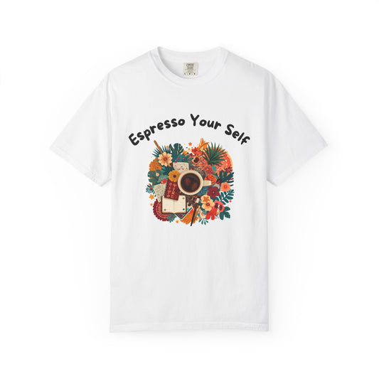 Espresso Yourself Floral Coffee T-Shirt